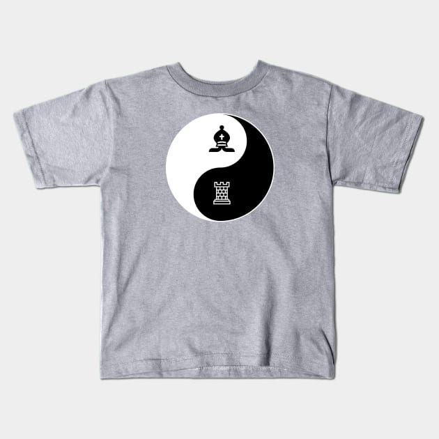 Bishop-Rook Yin Yang Kids T-Shirt by Designs_by_Tom